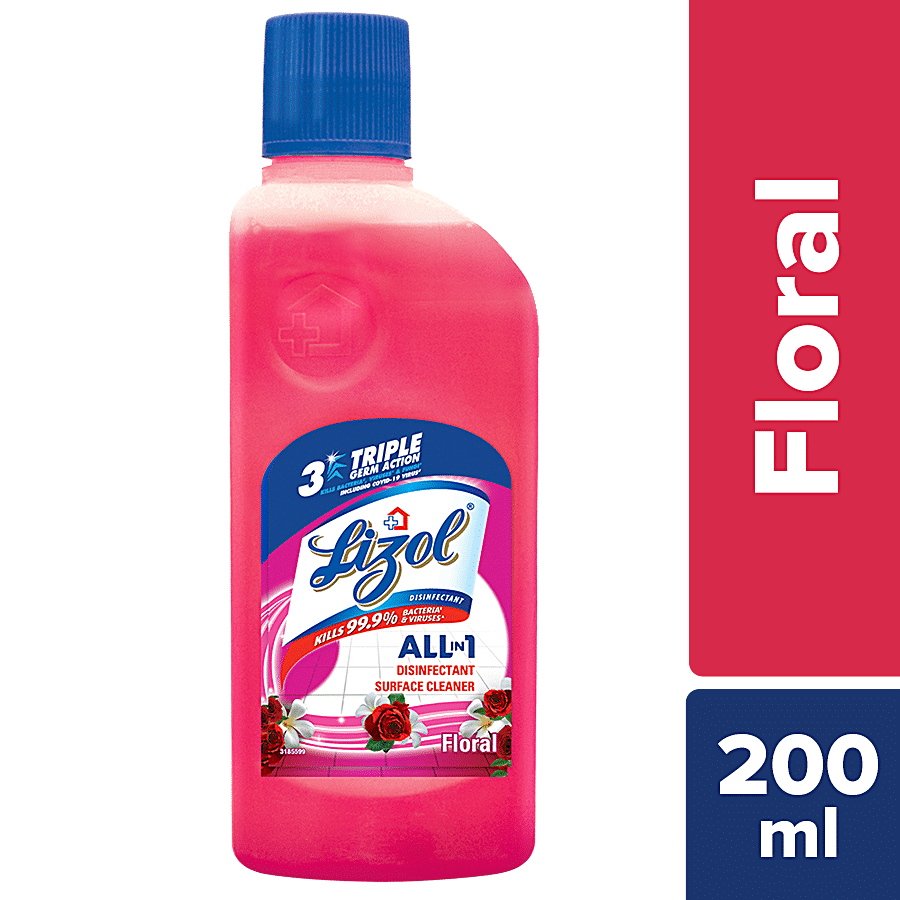 LIZOL ALL IN 1 DISINFECTANT SURFACE CLEANER FLORAL 200ml