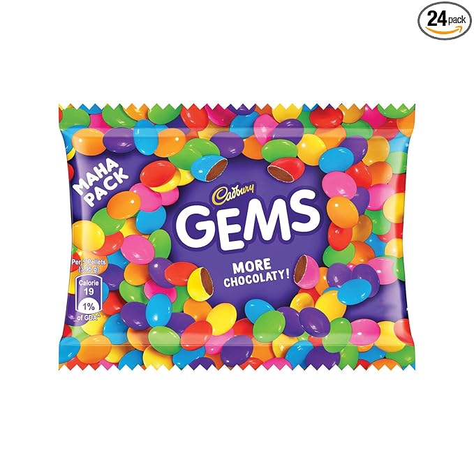 Cadbury Gems Sugar Coated Chocolate, 18.96 g