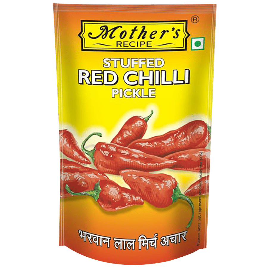 Mother's Red Stuffed Chilli Pickle, 200gm