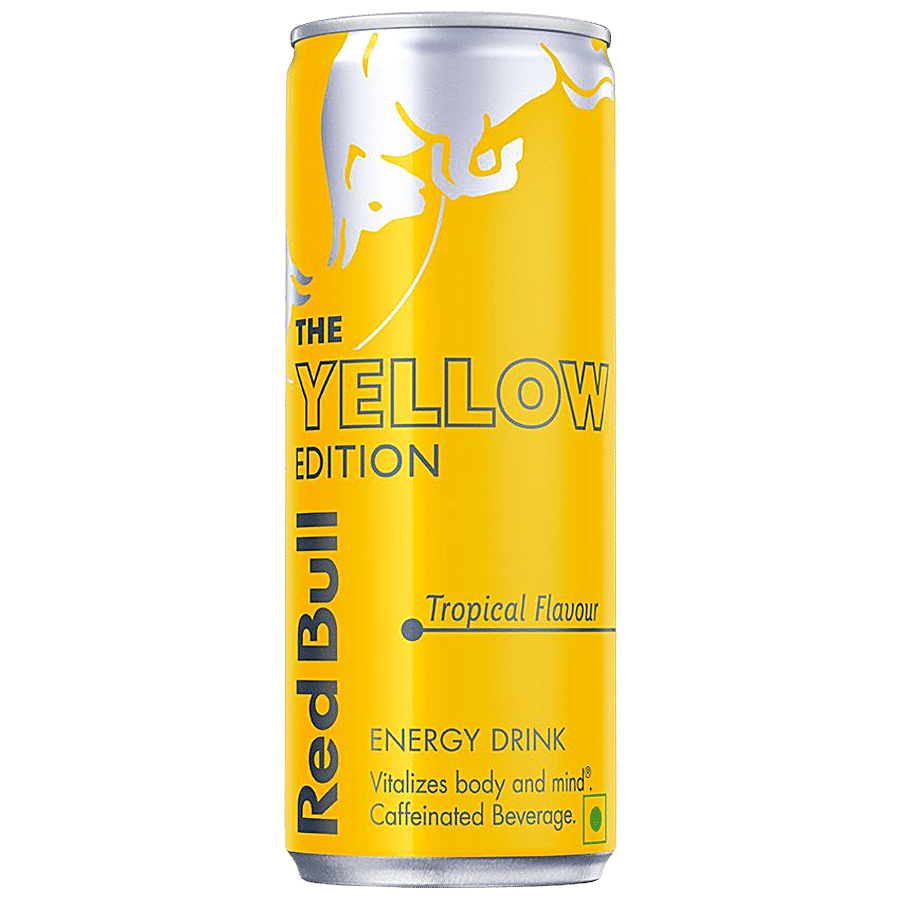 RED BULL Energy Drink - Tropical, Yellow Edition, 250 ml Can