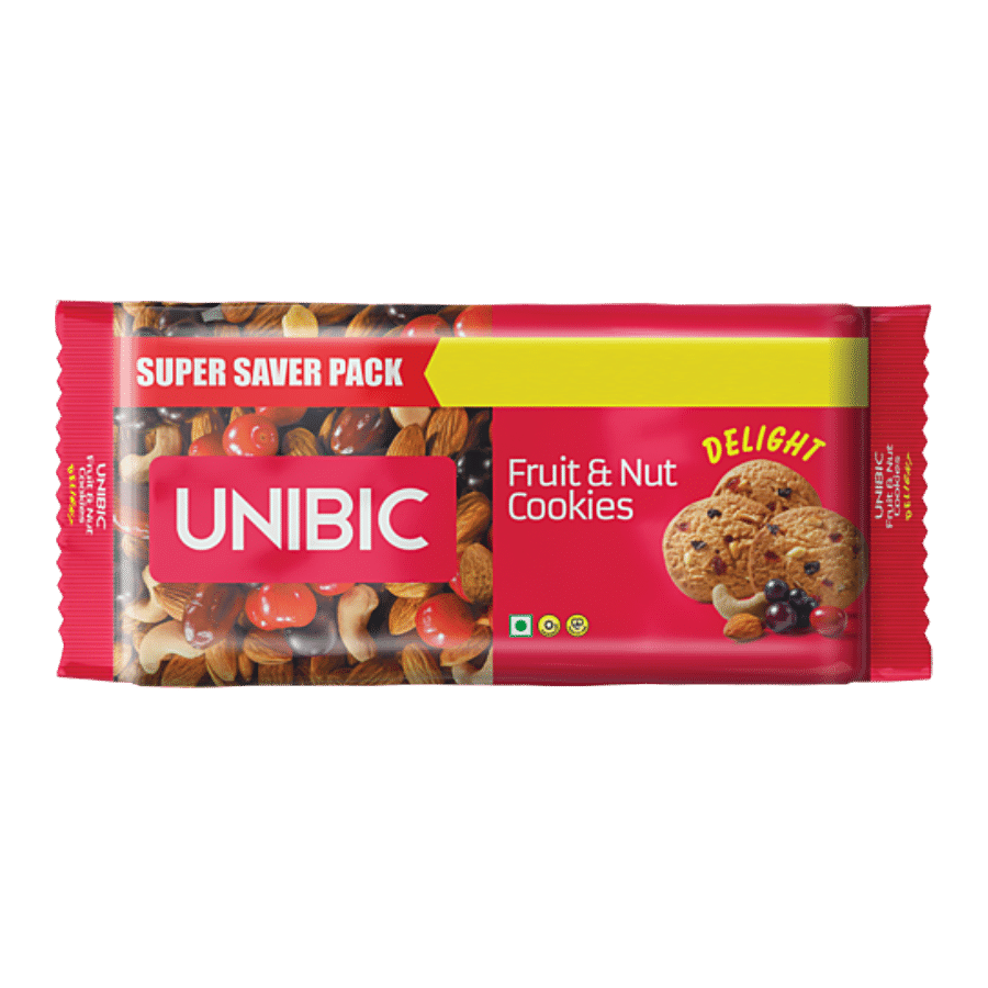 UNIBIC Delight Fruit & Nut Cookies, 100 g (Pack of 5)