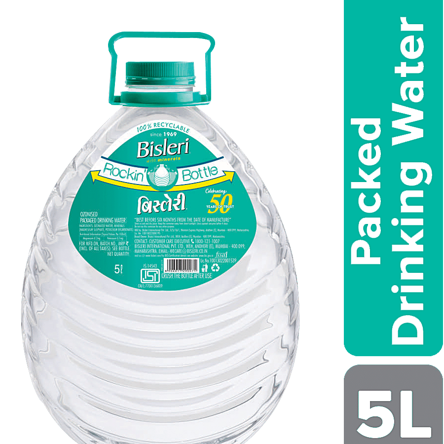 Bisleri Drinking Water With Added Minerals, 5 L Can Bisleri Drinking Water With Added Minerals, 5 L Can
