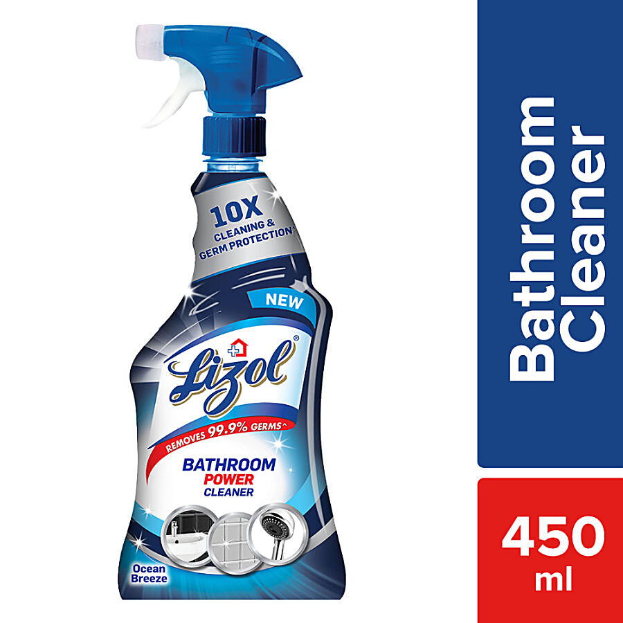 Lizol Bathroom Power Cleaner Spray, Ocean Breeze, 450 Ml